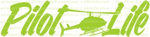 Pilot Life Vinyl Decal Helicopter Chopper Piloting Bird   - Picture 1 of 23