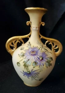 Antique Art Nouveau Vase TURN-TEPLITZ-BCHEMIA RStK Austria Bohemian - Nice! - Bild 1 von 11