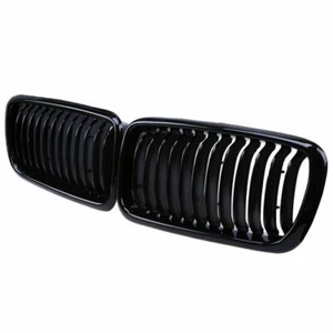 Gloss Black Front Grill Grille For 1999~2001 BMW E38 7 Series 740i 740iL 750iL , - Picture 1 of 6