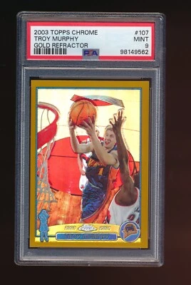 PSA 9 TROY MURPHY 2003-04 TOPPS CHROME #107 REFRATOR DE OURO PARALELO #/99 *POP 5* - Imagem 1 de 2