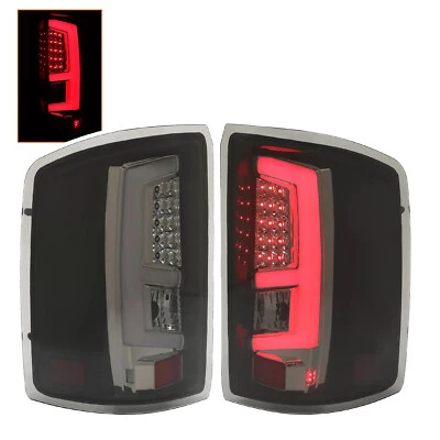 For 14-18 GMC Sierra 1500 2500HD 3500HD LED Tail Lights Smoke Lens Black Housing - Image 1 of 4
