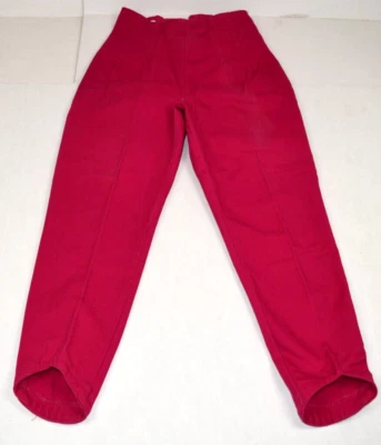 Vintage Pants Paris Blues Size S/M80s Hot Pink Ultra High Waist Tapered Capri - Image 1 of 4