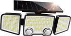 Solar Outdoor Lights 332 LED 7000K, Super Bright Motion Sensor Outdoor Lights wi