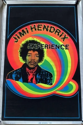 Póster Funky Vintage Jimi Hendrix #957 1988 Jimi Hendrix Blacklight Póster Bonito Foto 1 de 4
