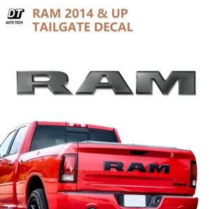 Para 2013-2018 RAM 1500 puerta trasera letra ABS inserciones negro mate calcomanía pegatinas - Imagen 1 de 7