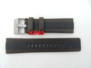 Genuine ORIGINAL DIESEL DZ 4407 BLACK / BROWN leather strap band 24mm - Picture 1 of 4