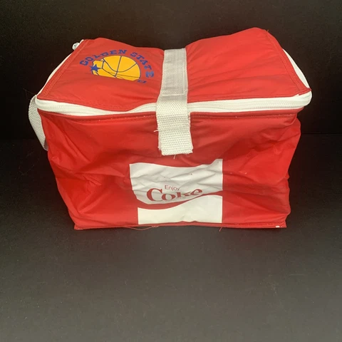VINTAGE NBA PROMO GOLDEN STATE WARRIORS COKE INSULATED SMALL LUNCH BAG COCA COLA Cover