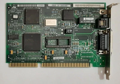 Intel 8/16 LAN Adapter ISA Netzwerkkarte (RJ45, retro, 1994) - Bild 1 von 4
