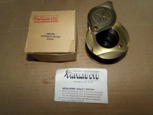 New Private Eye Security Door Viewer Antique Brass Made in USA - Picture 1 of 3