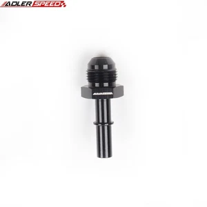 NEW Aluminum Quick Connect 8AN AN-8 To 3/8" Male Fuel Line Rail Adapter Black US - Picture 1 of 5
