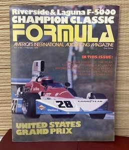 Vintage FORMULA Auto Racing Magazine 1976 February Vol. 3 No. 1 US Grand Prix - Picture 1 of 11