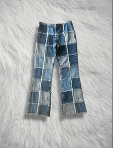 Y2K Girls Size 8 Zana Di Patchwork Jeans - Picture 1 of 5