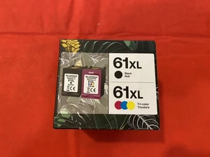2 szt. kompatybilny z czarno-kolorowymi wkładami atramentowymi HP 61XL 61 XL - Zdjęcie 1 z 3