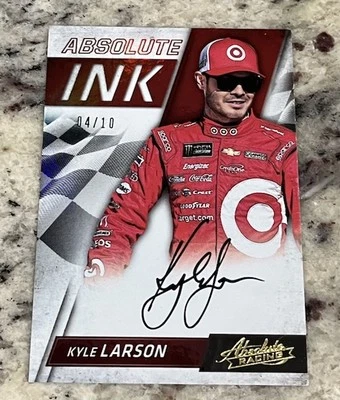 2017 Panini Absolute Ink Kyle Larson No. AI-KL #’D 04/10 NASCAR Champion - Image 1 of 2