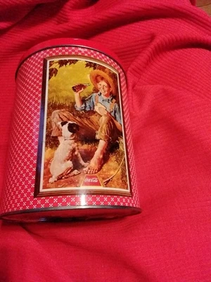 1995 Coca-Cola Collector's Tin ~ Norman Rockwell ~ 7.25" Tall x 6" - Image 1 of 4