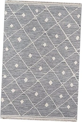  Thompson Appleton Grey Hand Woven Wool Area Rug 7'6" X 9'6"  - Image 1 of 4