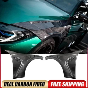 Para BMW M3 G80 M4 G82 G83 2020-25 Carbono Real Guardabarros Lateral Panel Ventilación Cubierta Borde - Imagen 1 de 14