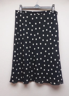 Falda Laura Clement 14 32" Cintura Ligera Acampanada Forrada Ligera Blanco y Negro Foto 1 de 4
