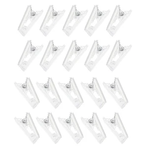 Clip de resorte de plástico transparente para colgar en la pared con soporte de insignia de 20 piezas - Imagen 1 de 12
