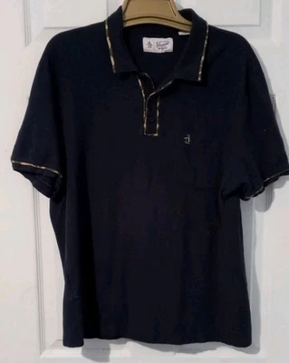 Penguin Black Camo Trimmed Polo, Size Large - Image 1 of 4