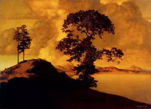 Atlas Landscape 30x44 Maxfield Parrish Art Deco Print Hand Numbered Ltd. Edition - Picture 1 of 1