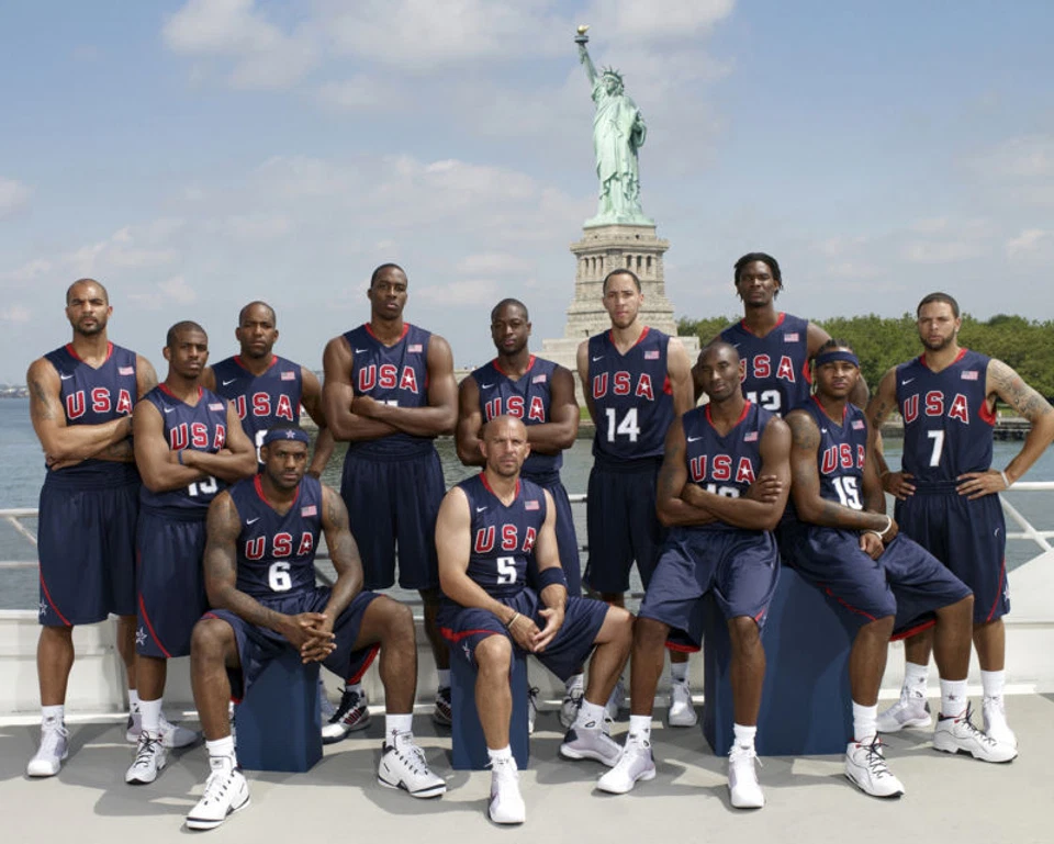 2008 США Олимпийский золотой баскетбольная команда, 8 x 10 цветное фото - Изображение 1 из 1