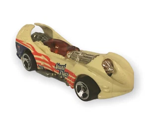 🏁 Vintage 1995 Hot Wheels White 'Stunt Flyer' Power Rocket 1:64 Scale - RARE 🏁 - Picture 1 of 10