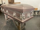 New Beautiful Orchid/Silver  casket