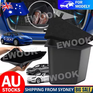 For Tesla Model Y Car Rear Trunk Storage Box Trunks Organizer Side Packets Tray - Picture 1 of 11