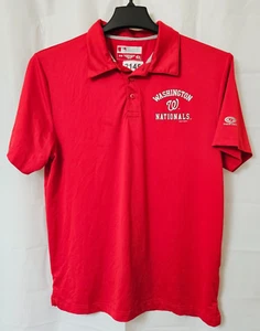 True Fan MLB Washington Nationals Mens Large Red Polo Shirt - Picture 1 of 10