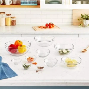 Anchor Hocking 10 Piece Mixing Bowl Set, Nesting Serving Bowls and (1 oz, 2 4 6 - Picture 1 of 5