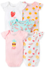 Bundles Baby Place Girls Fruit Bodysuit 5-Pack - pink white blue - 18-24M
