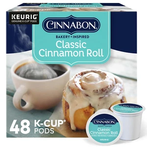 Classic Cinnamon Roll Keurig Single-Serve K-Cup Pods, Light Roast Coffee, 48 Cou - Picture 1 of 12