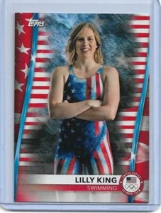 2020 TOPPS OLYMPICS LILLY KING ROOKIE CARD #74 ~ STARS /299 ~ USA SWIMMING 2021 - Picture 1 of 2