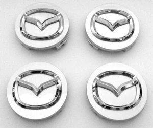 4x 56mm Mazda Nabendeckel Felgendeckel Nabenkappen Grau - Bild 1 von 2