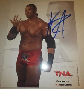 Signed Autographed TNA Wrestling Kaz Promo Photo Impact WWE AEW Frankie Kazarian - Picture 1 of 3