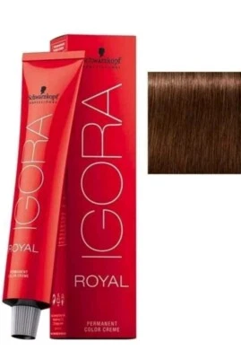 Schwarzkopf - Corante permanente Igora Royal 6-68 loiro escuro marrom vermelho  - Imagem 1 de 2