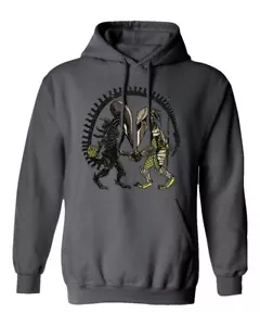 Predator Alien Shirt Horror Scary Fall Spy Vs Spy Men's Hooded Sweatshirt - Picture 1 of 9