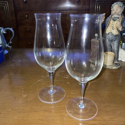 "Juego de 2 vajilla de cristal Ravenscroft de 7,5"" de alto" Foto 1 de 4