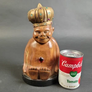 VTG Carved Wood Billiken Figure "Mirth Is King" Mason Royal Order of Jesters ROJ - Picture 1 of 9