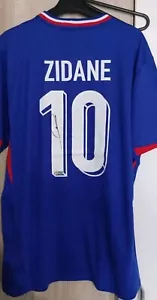 Zinedine Zidane Autograf Ręcznie podpisana koszulka Francja 2024 COA Legenda Ikona - Zdjęcie 1 z 18