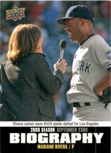 2010 Upper Deck #SB-190 Mariano Rivera Season Biography Great card!