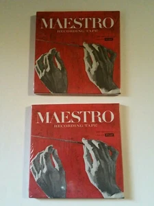 Vintage Maestro Recording Tape MRT 18M Extra Length Mylar-NOS (red box)  2 Tapes - Picture 1 of 7