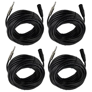 Cable de audio mono blindado estéreo de 3 pines XLR 4 piezas a 6,35 mm 1/4 - Imagen 1 de 15