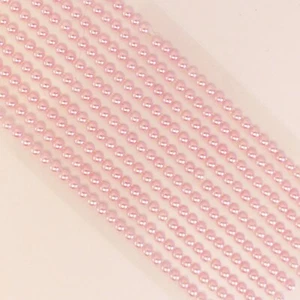 1000 SELF ADHESIVE MINI ROUND PINK PEARLS STICK ON EMBELLISHMENT 3MM FLAT BACK - Picture 1 of 1