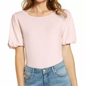 💕 Rachel Parcell 💕 XXS 💕 Bubble Sleeve T-Shirt Pink NEU AUTH 💕#A62 - Bild 1 von 6