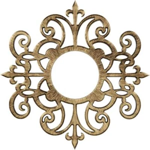 Ekena Millwork Pierced Ceiling Medallion 20" x 0.5" x 20" PVC Antiqued Brass - Picture 1 of 4