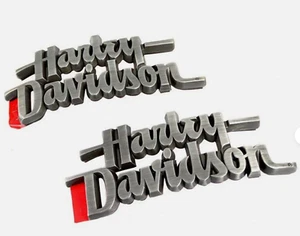 OEM Harley Dyna Softail Sportster Gas Fuel Tank Emblems Set Right & Left badges - Picture 1 of 11