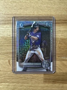 2025 Bowman Baseball Charlie Condon 1st Chrome #BCP-75 Mega Box Mojo Refractor - Picture 1 of 2