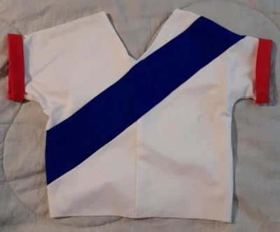 Vintage (80's) Cheerleader Shirt White, Blue and Orange - Image 1 of 3